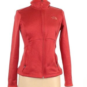 Red North Face Zip Up